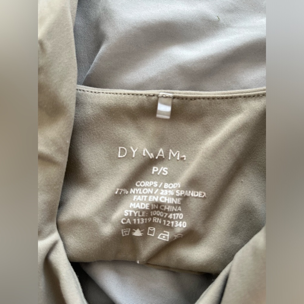 DYNAMITE alani sculpt micro bra top in vintage khaki size small - Picture 6 of 7